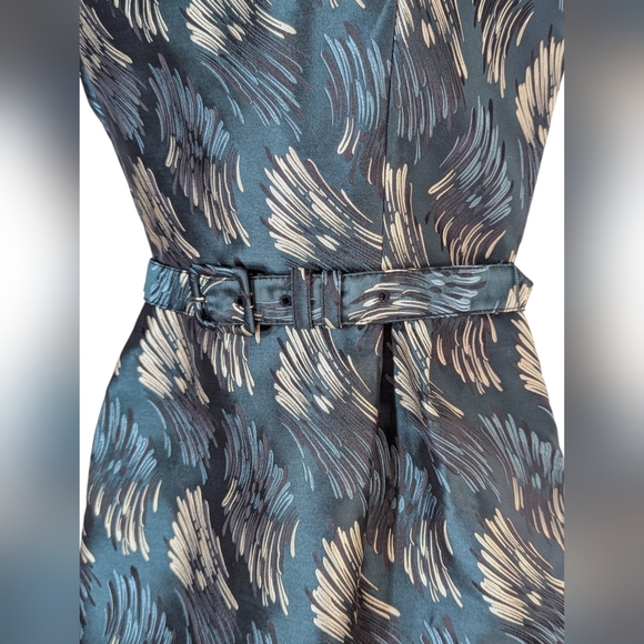 Like New! Anne Klein Belted Jacquard Dress - Picture 4 of 15